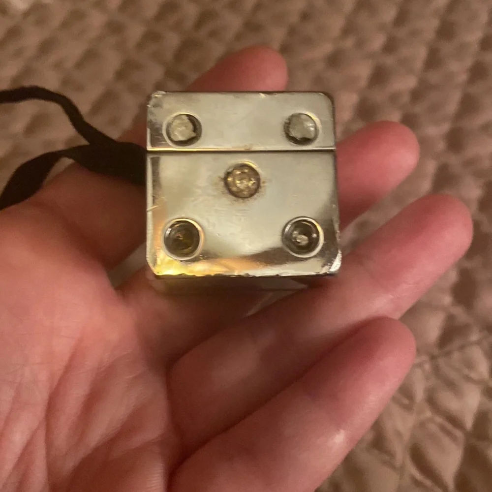 Dior Silver bag charm with Black Ribbon - Picture 3 of 10